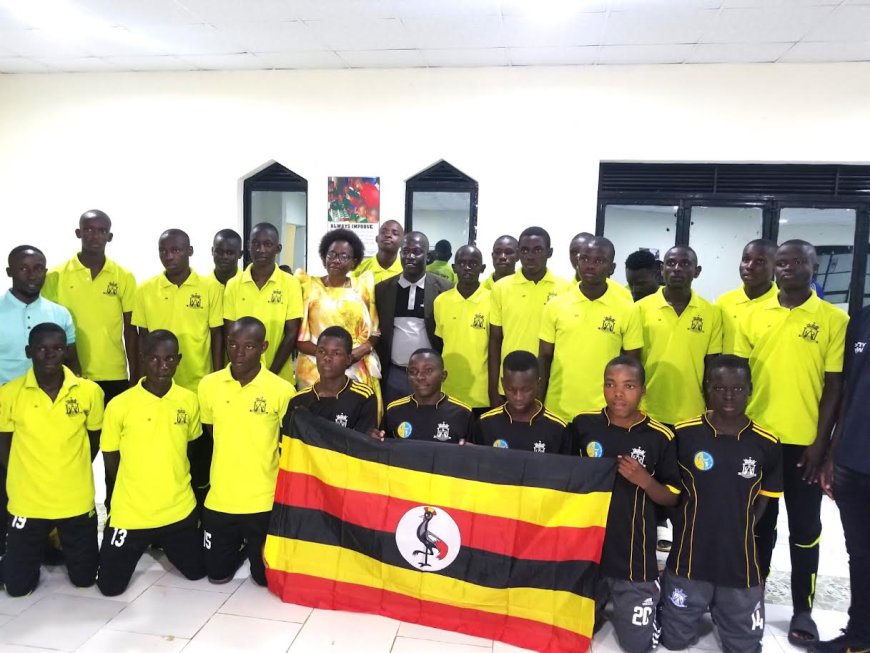 Minister Flags off School Football Team to Continental Competitions.