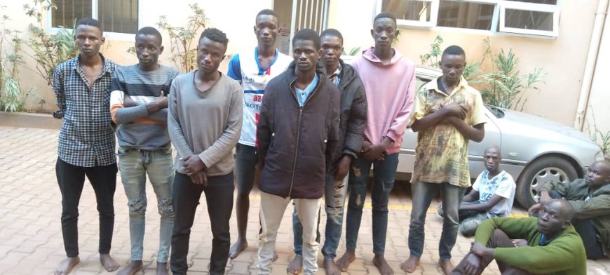 Police Arrests 8 City Assailants for Robbing Kyambogo University Student, Natete Business Man.