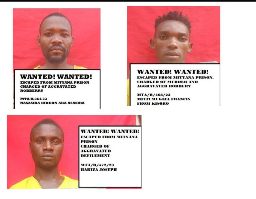Suspects Charged Of Capital Offenses Escape From Mityana Prison
