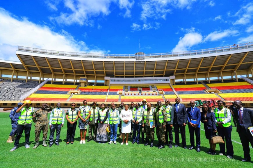 Speaker Among Wants CAF To Re-inspect Mandela National Stadium Orders UPDF Engineering Brigade To Complete The Work Within Two Weeks.