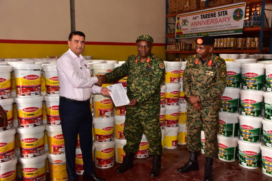 Sadolin Company Donates Paint Worth Shs63m To UPDF Ahead Of Tarehe Sita Celebrations