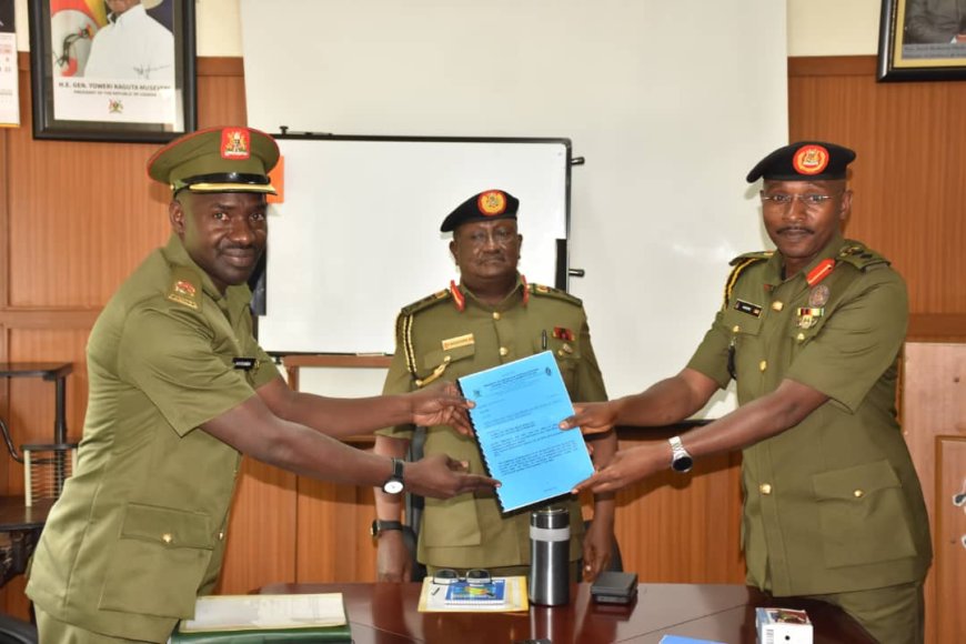 Colonel Deo Akiiki Hands Over Office To Major Bilal Katamba As Deputy Director Defence Public Information