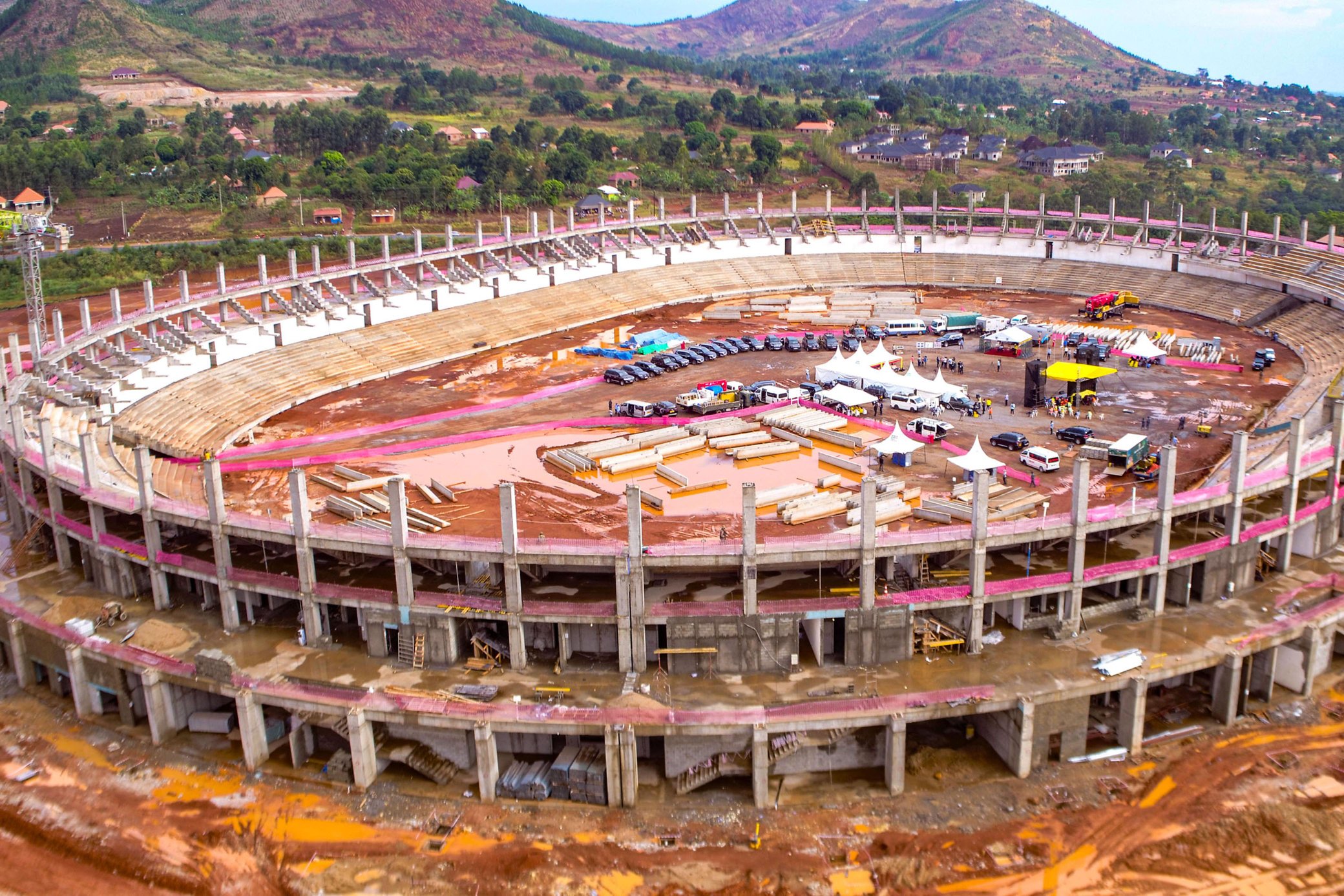 President Museveni Impressed With Hoima Sports Stadium Construction Progress