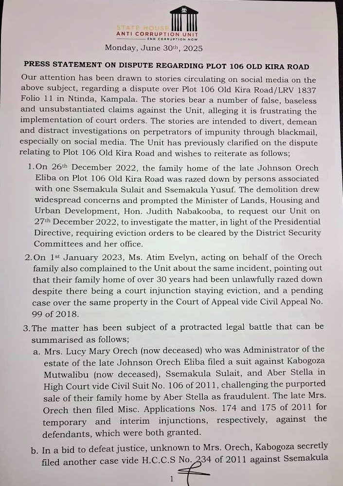 Truth Behind Plot 106!! Anti-Corruption Unit Exposes Land Grab Scheme in Ntinda