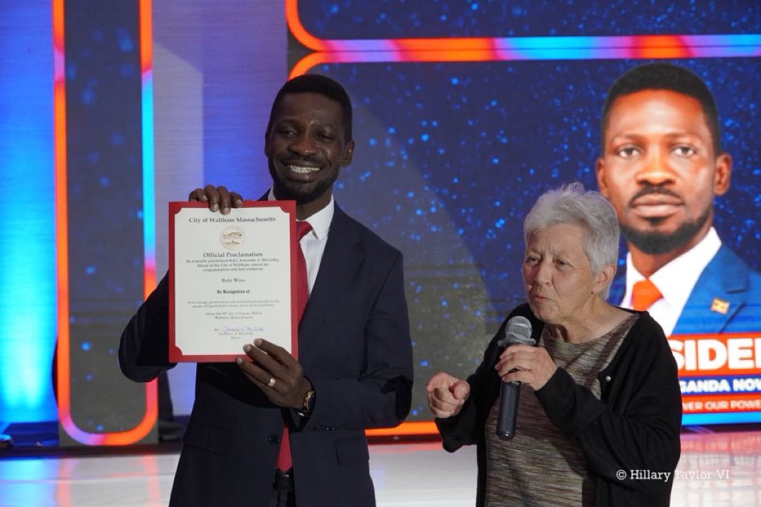 Bobiwine Honored in U.S. for Courage and Leadership