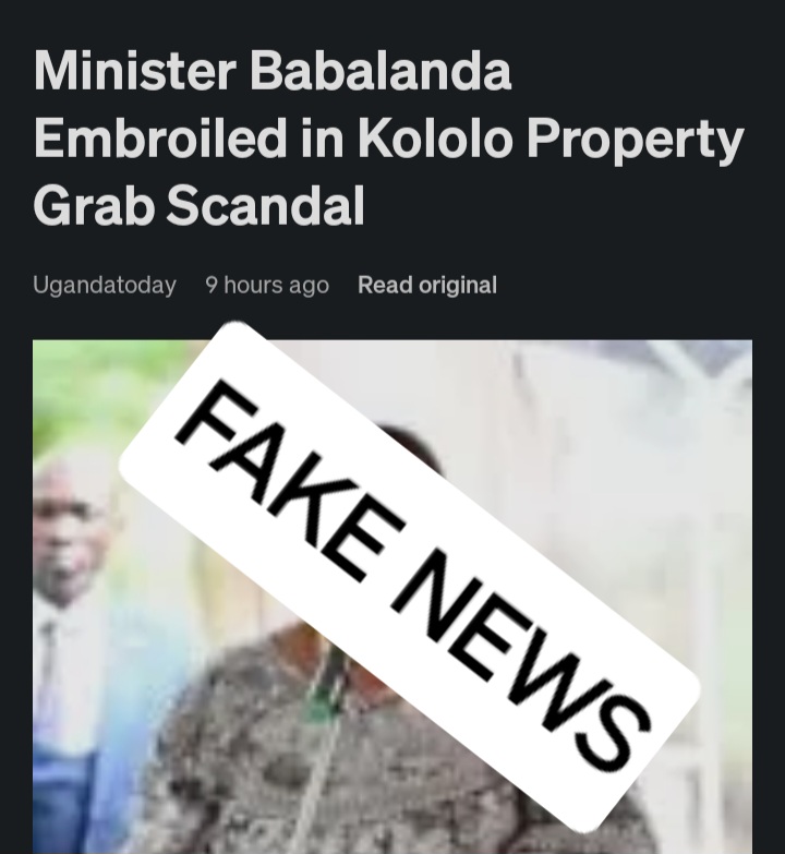 FAKE NEWS ALERT!! Disregard False Claims Linking Minister Milly to Kololo Property Dispute and Alleged Remarks About Janet Museveni