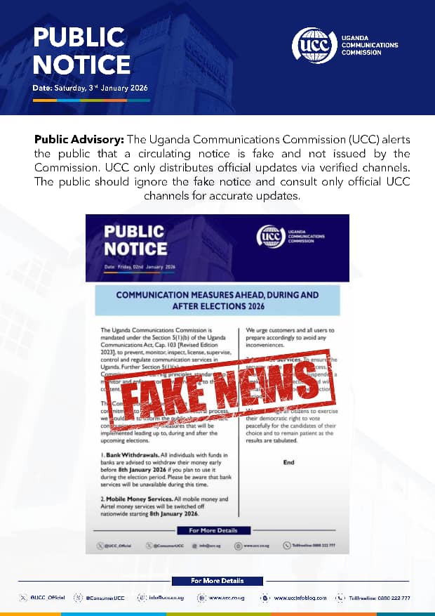 Beware of Fake Notices! UCC Warns the Public
