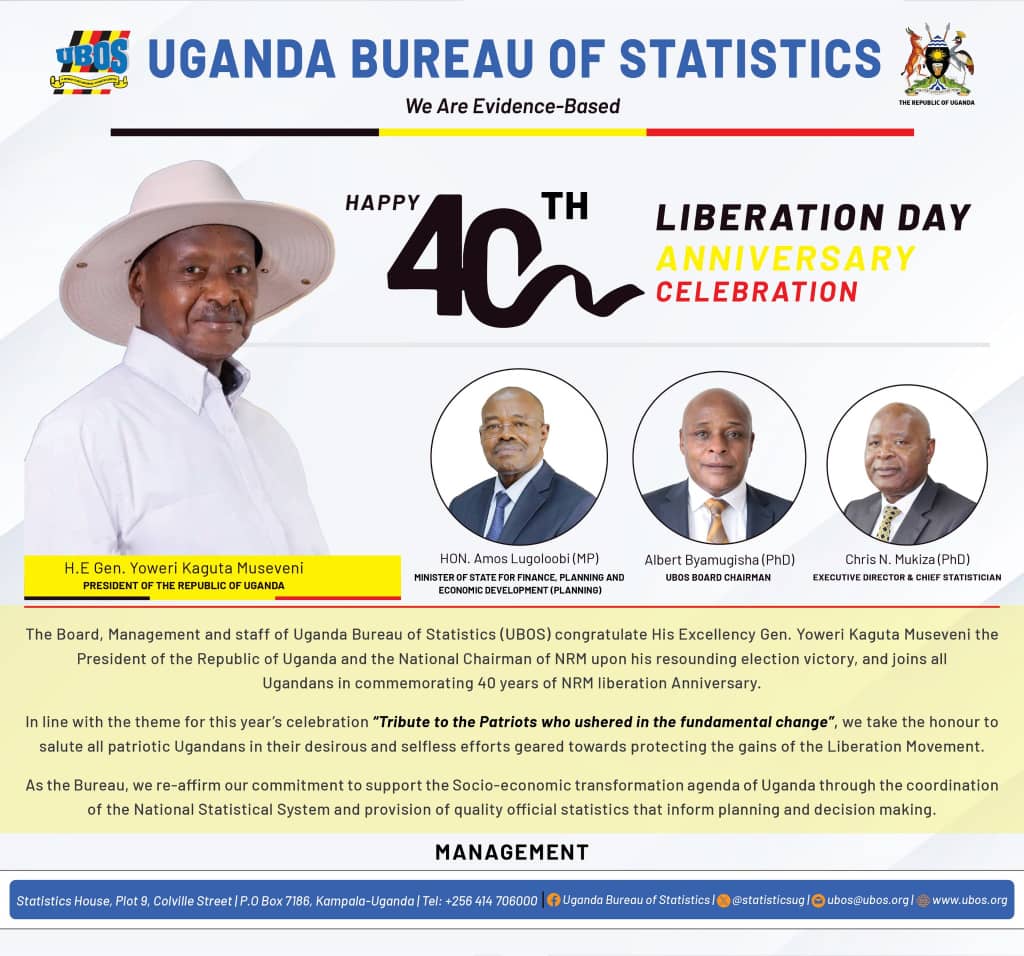 UBOS Celebrates 40 Years of Liberation and President’s Renewed Mandate