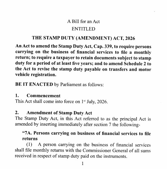 Uganda Plans Major Shake-Up in Stamp Duty Rules for Financial Firms