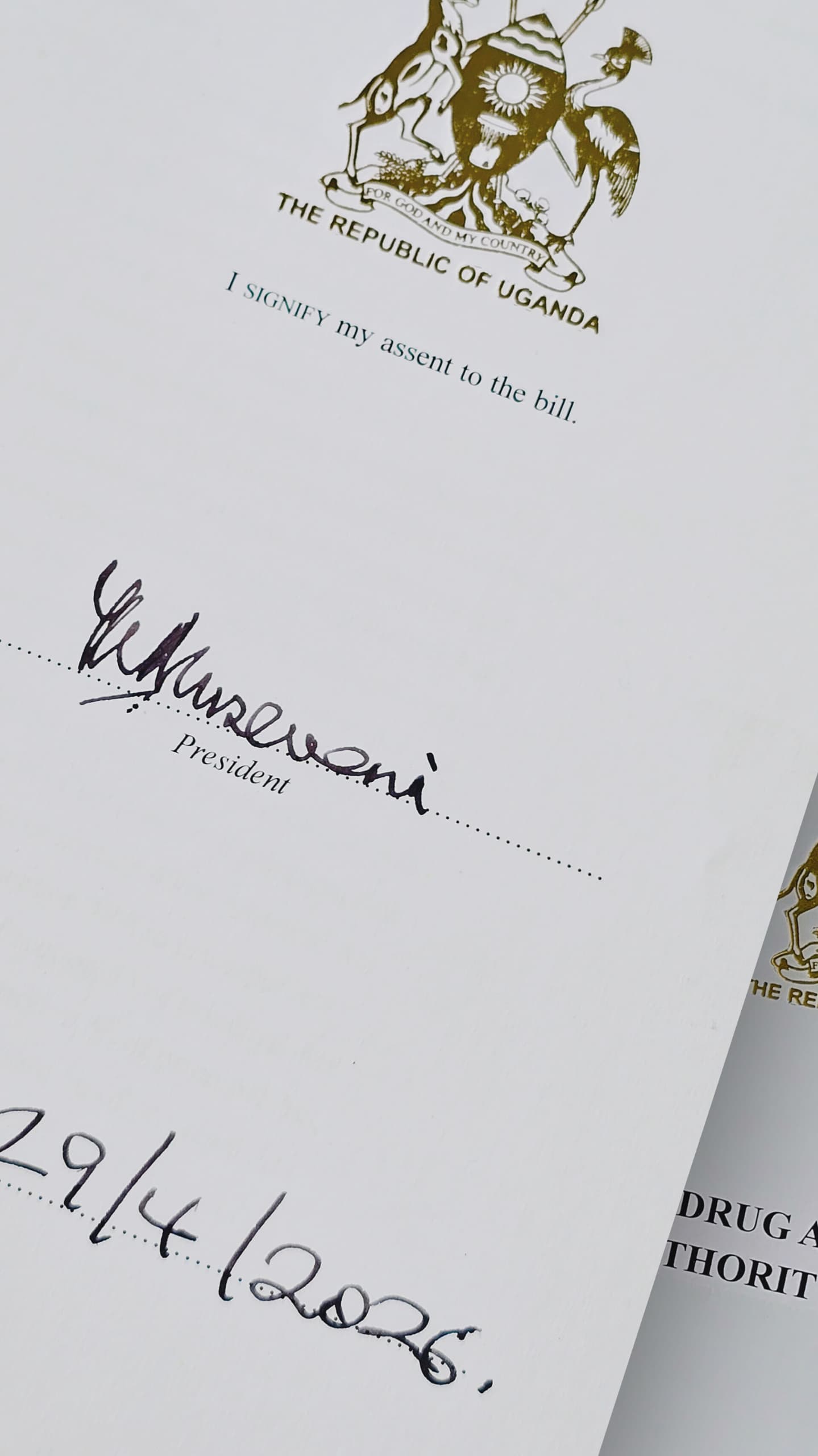 Kaguta Museveni Assents to Key Laws to Strengthen Health, Energy, and Workers’ Rights