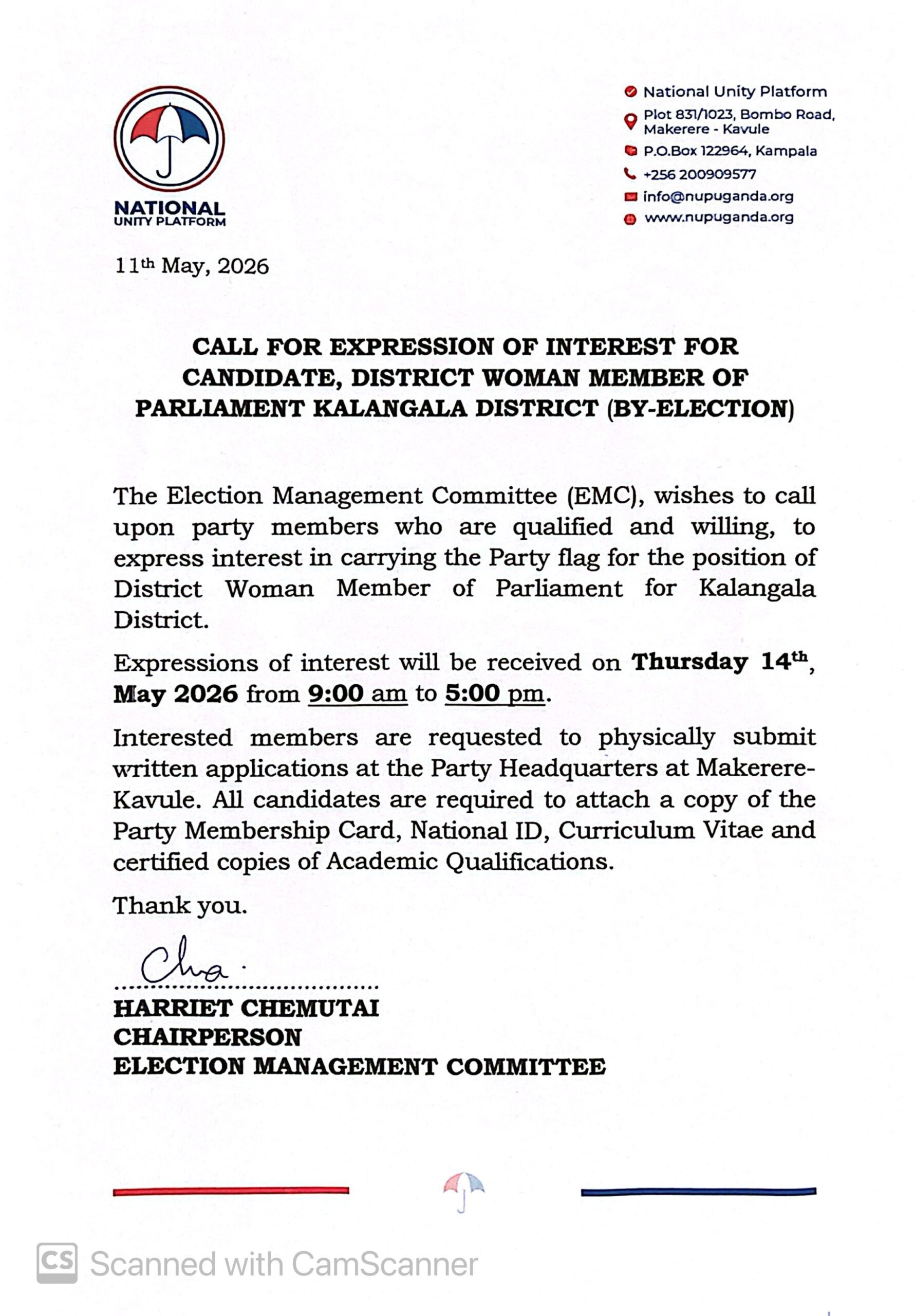 Pressure Mounts as NUP Begins Search for Kalangala District Woman MP Flag Bearer
