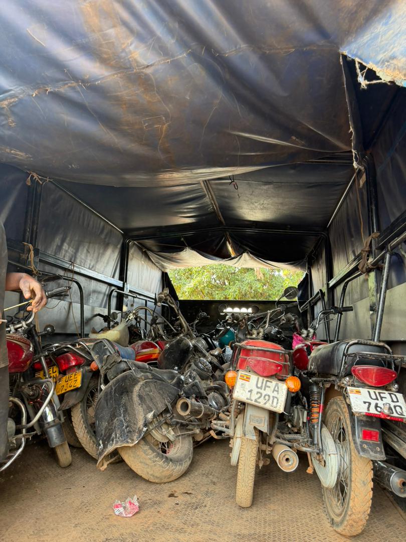 16 Stolen Motorcycles Recovered as Police Bust Illegal Garage in Kireka, 40 Arrested