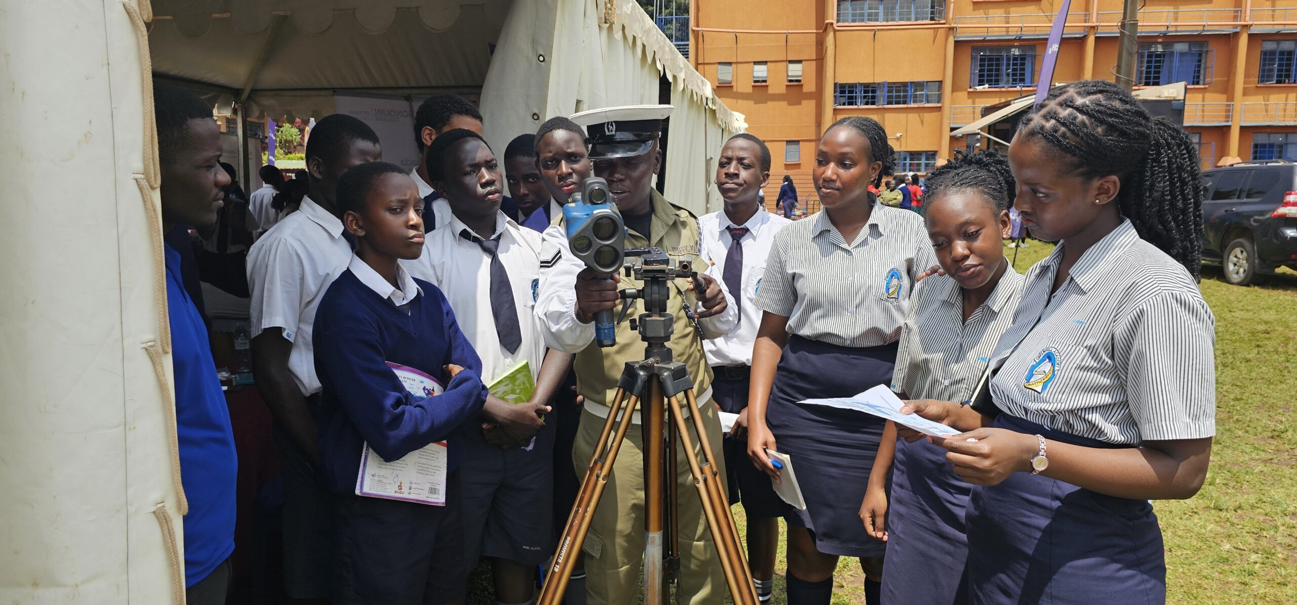 Uganda Police Showcase Modern Road Safety Technology At Greenhill Academy Career Day