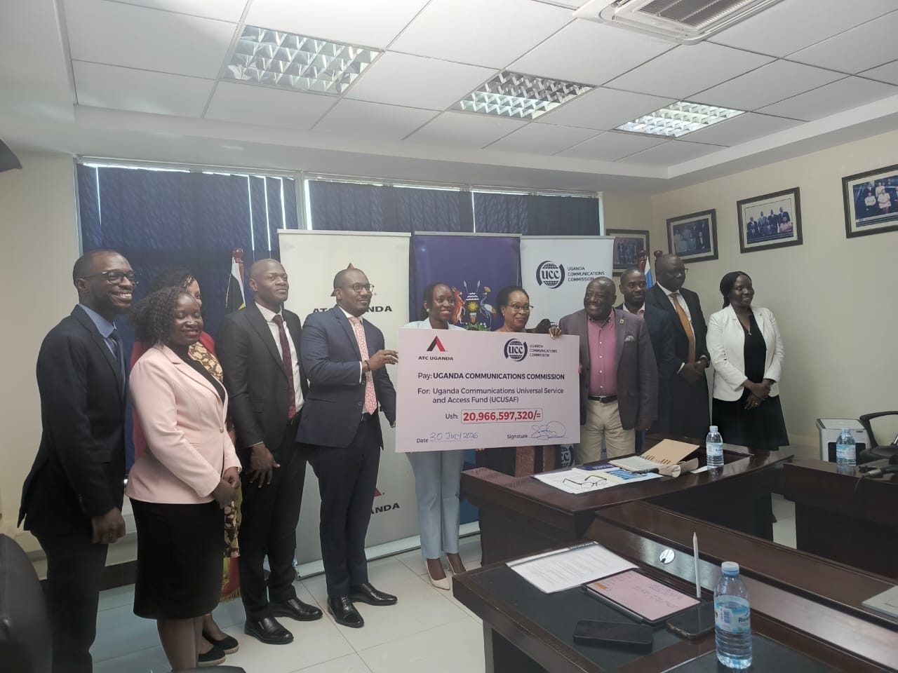 UCC Receives Shs20.9 Billion From ATC Uganda To Expand Internet And Communication Services