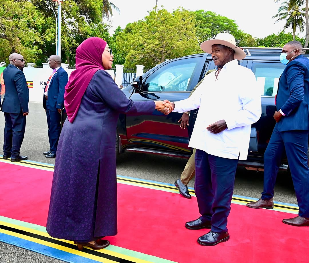 Museveni Arrives In Tanzania For High-Level Talks With President Samia Suluhu